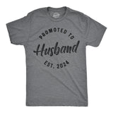 Crazy Dog Mens Promoted To Husband Est. 2024 2023 2022 T Shirt Wedding Engagement Graphic Tee