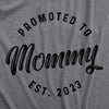 Womens Promoted To Mommy 2021 Tshirt Funny New Baby Family Graphic Tee