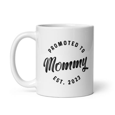Promoted To Mommy 2023 Mug Funny Family Baby Announcement Coffee Cup-11oz