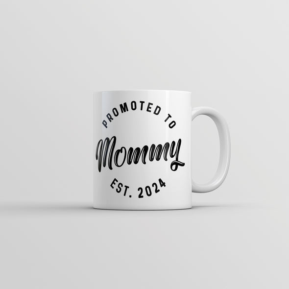 Promoted To Mommy 2024 Mug Funny Family Baby Announcement Coffee Cup-11oz