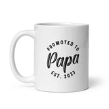 Promoted To Papa 2023 Mug Funny New Baby Family Graphic Coffee Cup-11oz