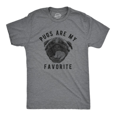Mens Pugs Are My Favorite T Shirt Funny Pet Cute Puppy Lovers Tee For Guys