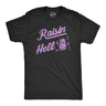 Mens Raisin Hell T Shirt Funny Evil Devil Fruit Joke Tee for Guys