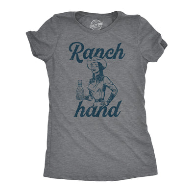 Womens Ranch Hand T Shirt Funny Farm Rancher Dressing Joke Tee For Ladies