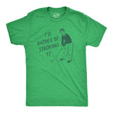 Mens Id Rather Be Stroking It T Shirt Funny Golfing Lovers Sex Joke Tee for Guys