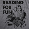 Womens Reading For Fun T Shirt Funny Witch Spell Book Joke Tee For Ladies