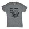 Mens Reading For Fun T Shirt Funny Witch Spell Book Joke Tee For Guys