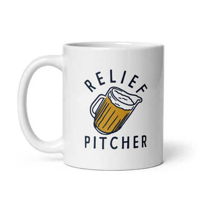 Relief Pitcher Mug Funny Beer Lovers Drinking Joke Novelty Cup-11oz