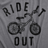 Mens Ride It Out T Shirt Funny Small Kids Bike Joke Tee For Guys