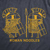 Mens Roman Noodles T Shirt Funny Ramen Ancient Rome Joke Tee For Guys