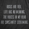 Mens Roses Are Red Life Has No Meaning T Shirt Funny Crazy Depressed Joke Poem Tee For Guys