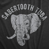 Mens Sabertooth Tuba T Shirt Funny Elephant Trunk Joke Tee For Guys