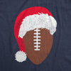 Womens Santa Football T Shirt Funny Xmas Lovers Foot Ball Season Tee For Ladies