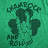 Womens Funny T Shirt Shamrock And Roll St Patricks Day Graphic Tee For Ladies