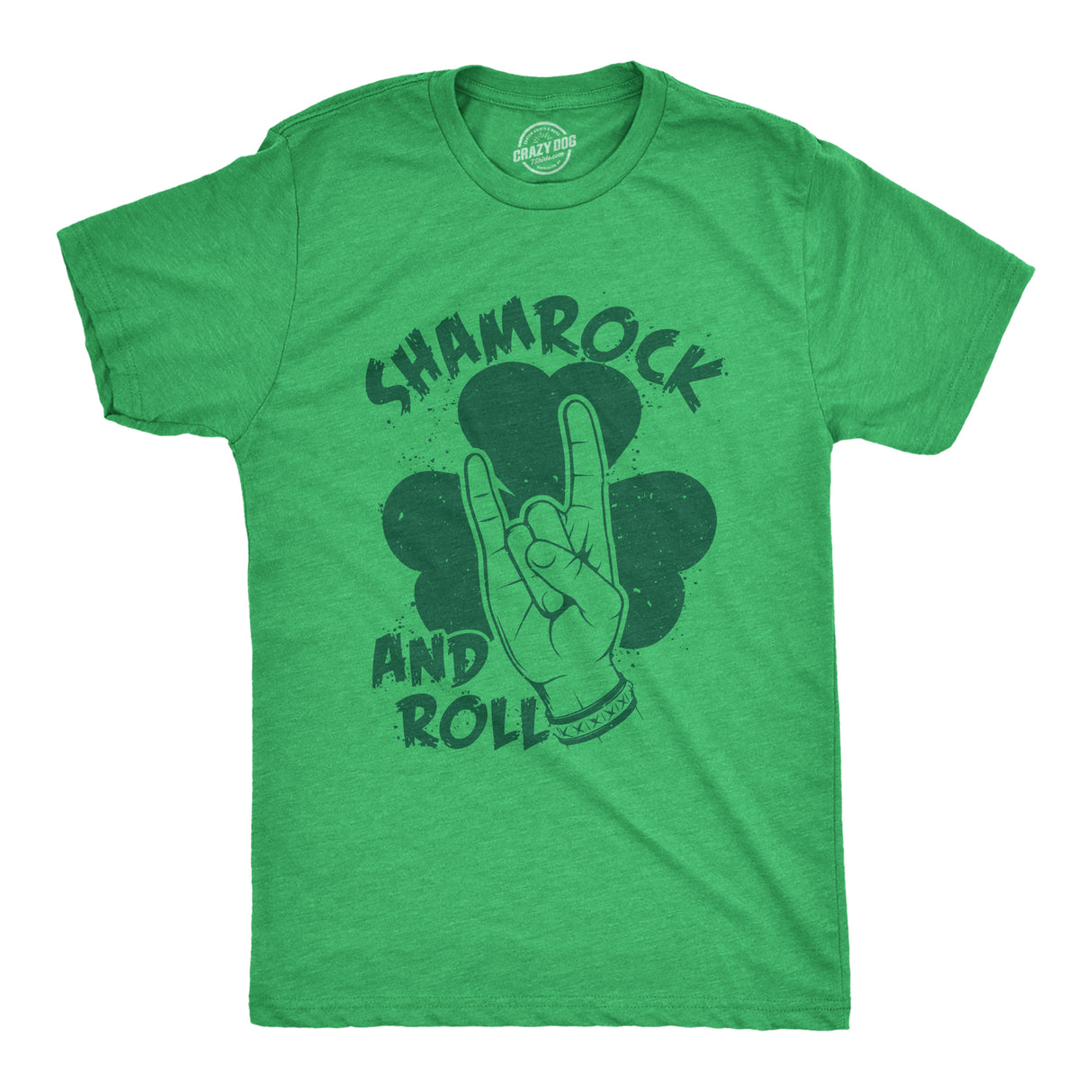 Mens Funny T Shirt Shamrock And Roll St Patricks Day Graphic Tee For Guys