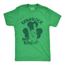 Mens Funny T Shirt Shamrock And Roll St Patricks Day Graphic Tee For Guys