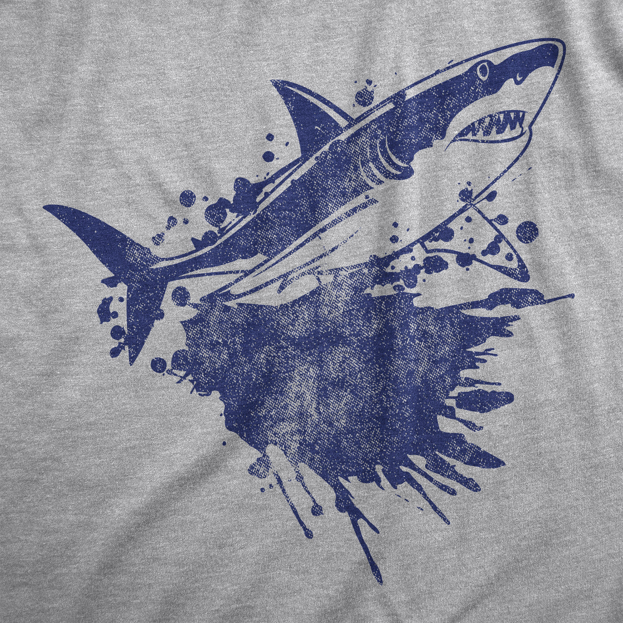 Mens Shark Ink Splatter T Shirt Funny Awesome Shark Week Lovers Tee For Guys