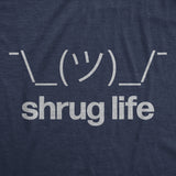 Mens Shrug Life T Shirt Funny Shrugging Text Meme Tee For Guys