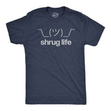 Mens Shrug Life T Shirt Funny Shrugging Text Meme Tee For Guys