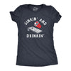 Womens Sinkin And Drinkin T Shirt Funny Beer Pong Corn Hole Partying Tee For Ladies