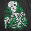 Mens Skeleton Overgrown Plants T Shirt Funny Death Nature Lovers Tee For Guys