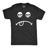 Mens Skull Eyes Smile T Shirt Funny Spooky Dead Eye Face Novelty Tee For Guys