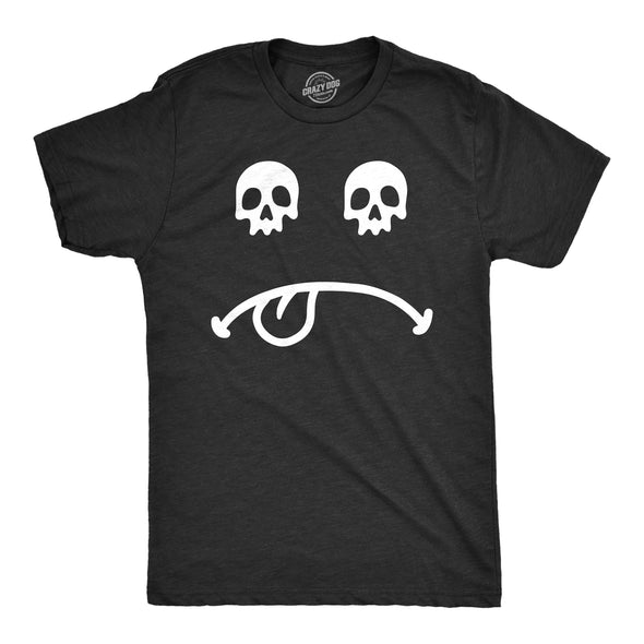 Mens Skull Eyes Smile T Shirt Funny Spooky Dead Eye Face Novelty Tee For Guys