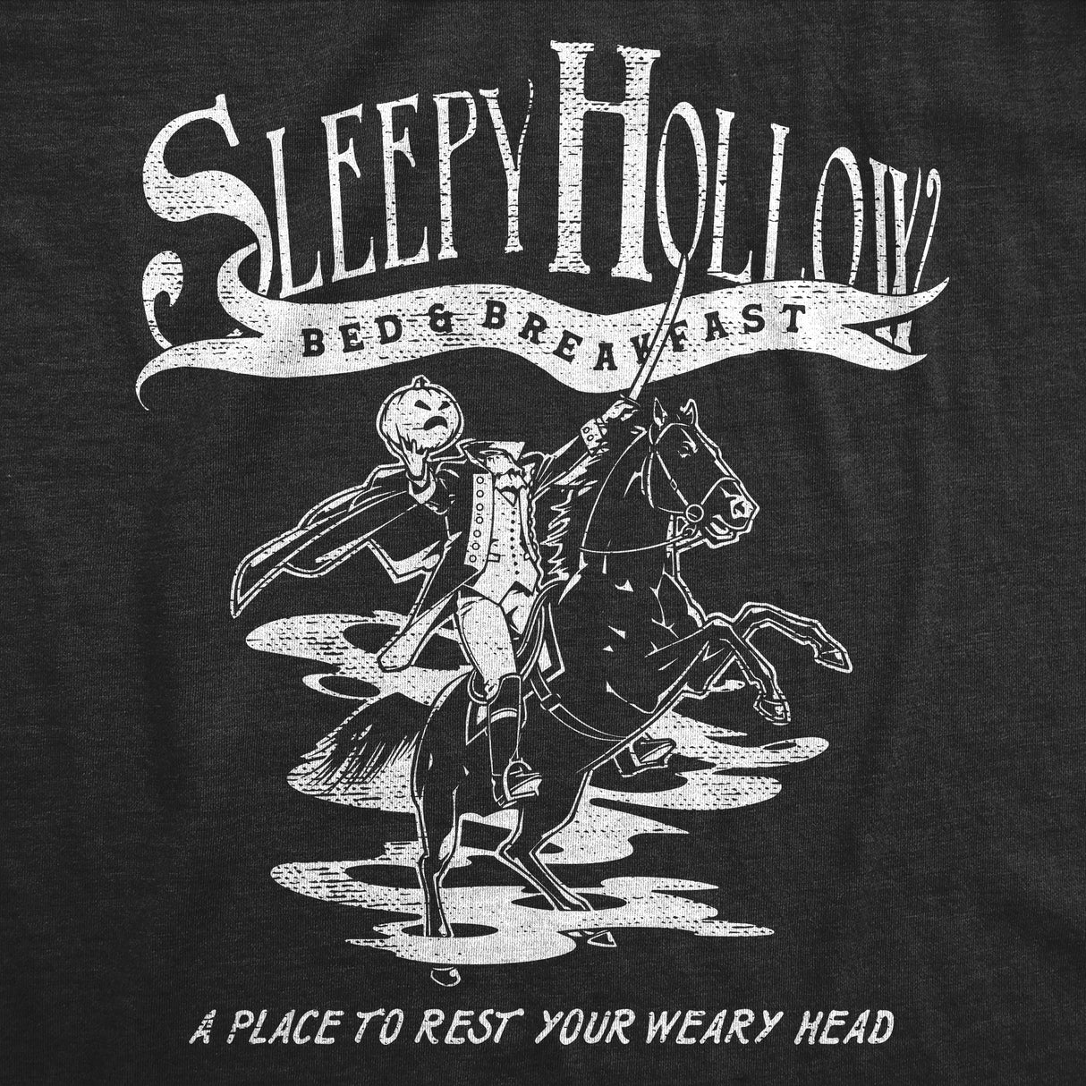 Womens Sleepy Hollow Bed And Breakfast T Shirt Funny Halloween Spooky Hotel Inn Joke Tee For Ladies
