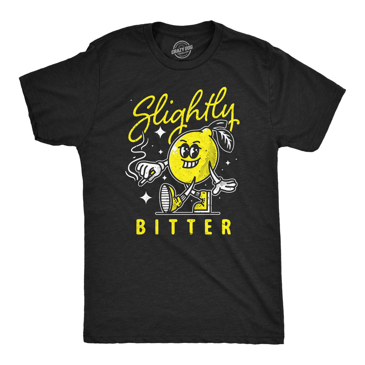 Mens Slightly Bitter T Shirt Funny Bad Lemon Naughty Fruit Joke Tee For Guys