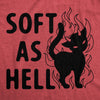 Womens Soft As Hell T Shirt Funny Evil Devil Kitten Tee For Ladies