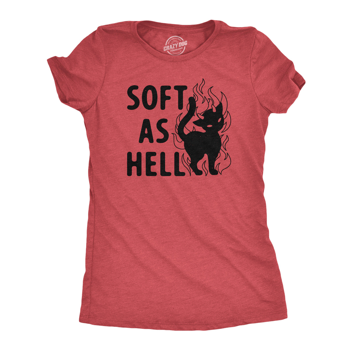 Womens Soft As Hell T Shirt Funny Evil Devil Kitten Tee For Ladies