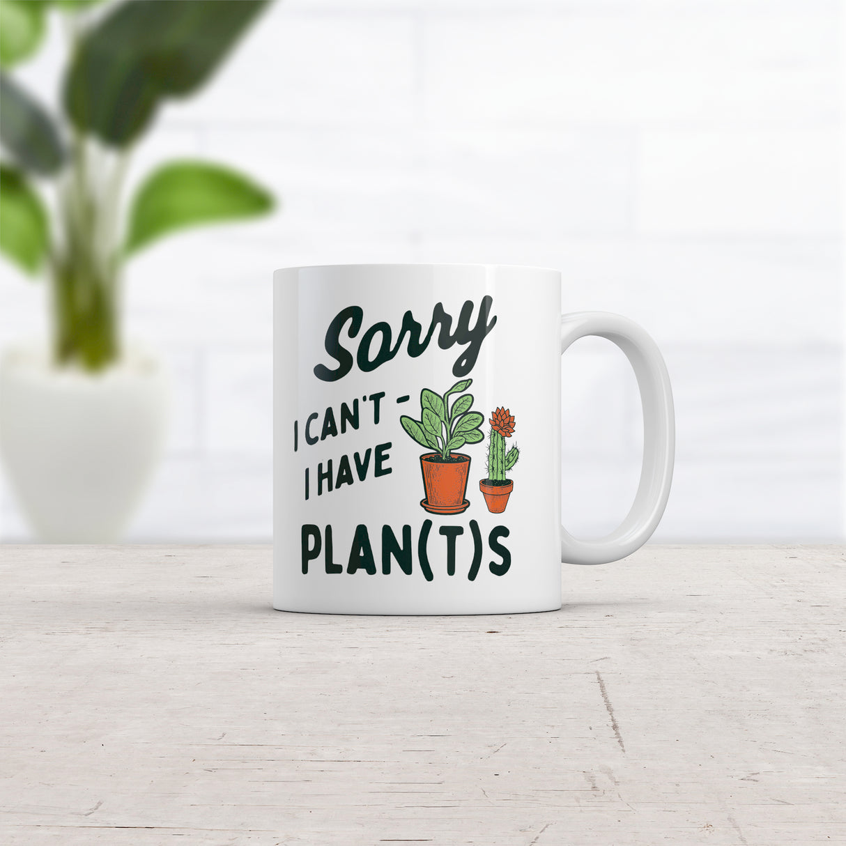Sorry I Cant I Have Plants Mug Funny Botany Lovers Joke Cup-11oz