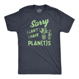Mens Sorry I Cant I Have Plants T Shirt Funny Botany Lovers Joke Tee for Guys