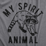 Womens My Spirit Animal Raccoon T Shirt Funny Sarcastic Joke Tee For Ladies