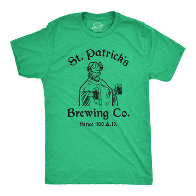 Mens St Patricks Brewing Co T Shirt Funny Saint Paddys Day Parade Beer Drinking Lovers Tee For Guys