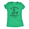 Womens Funny T Shirts St Patricks Brewing Co Novelty Drinking Tee For Ladies