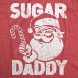 Mens Sugar Daddy T Shirt Funny Xmas Santa Claus Candy Cane Joke Tee For Guys