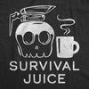 Mens Survival Juice T Shirt Funny Caffiene Coffee Addicts Tee For Guys