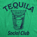 Mens Tequila Social Club T Shirt Funny Liquor Shot Drinking Lovers Tee For Guys