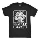 Mens The Female Gaze T Shirt Funny Staring Medusa Joke Tee for Guys