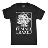Mens The Female Gaze T Shirt Funny Staring Medusa Joke Tee for Guys