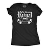 Womens The Morning Ritual T Shirt Funny Caffeine Lovers Coffee Mug Pentagram Tee For Ladies