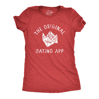 Womens The Original Dating App T Shirt Funny Cootie Catcher Joke Tee For Ladies