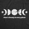 Mens Theres Beauty In Every Phase T Shirt Funny Cute Moon Lunar Phases Tee For Guys