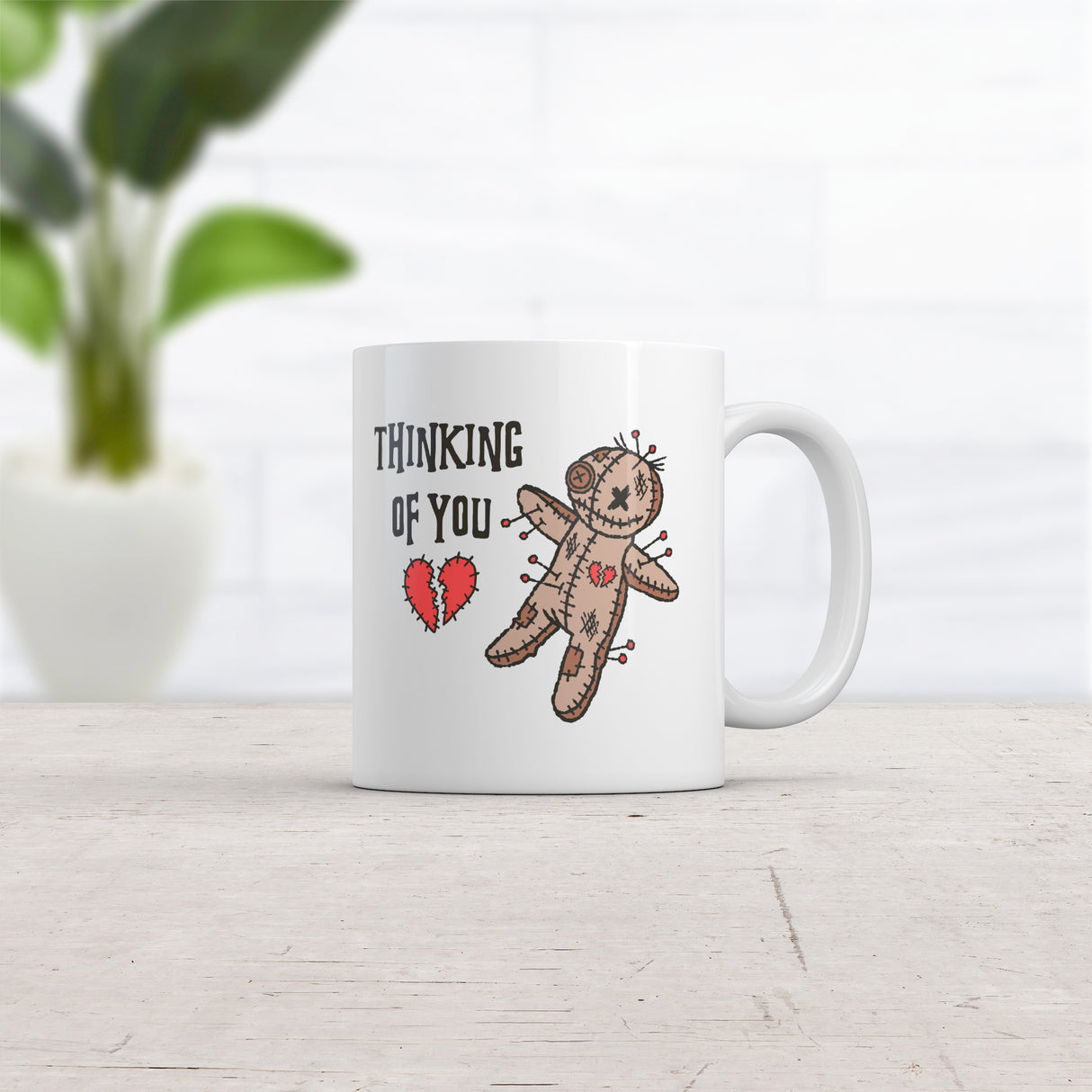 Thinking Of You Mug Funny Voodoo Doll Novelty Cup-11oz