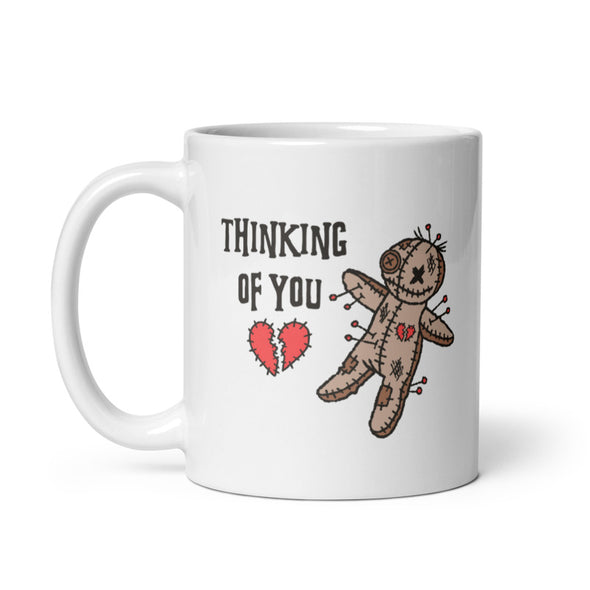 Thinking Of You Mug Funny Voodoo Doll Novelty Cup-11oz
