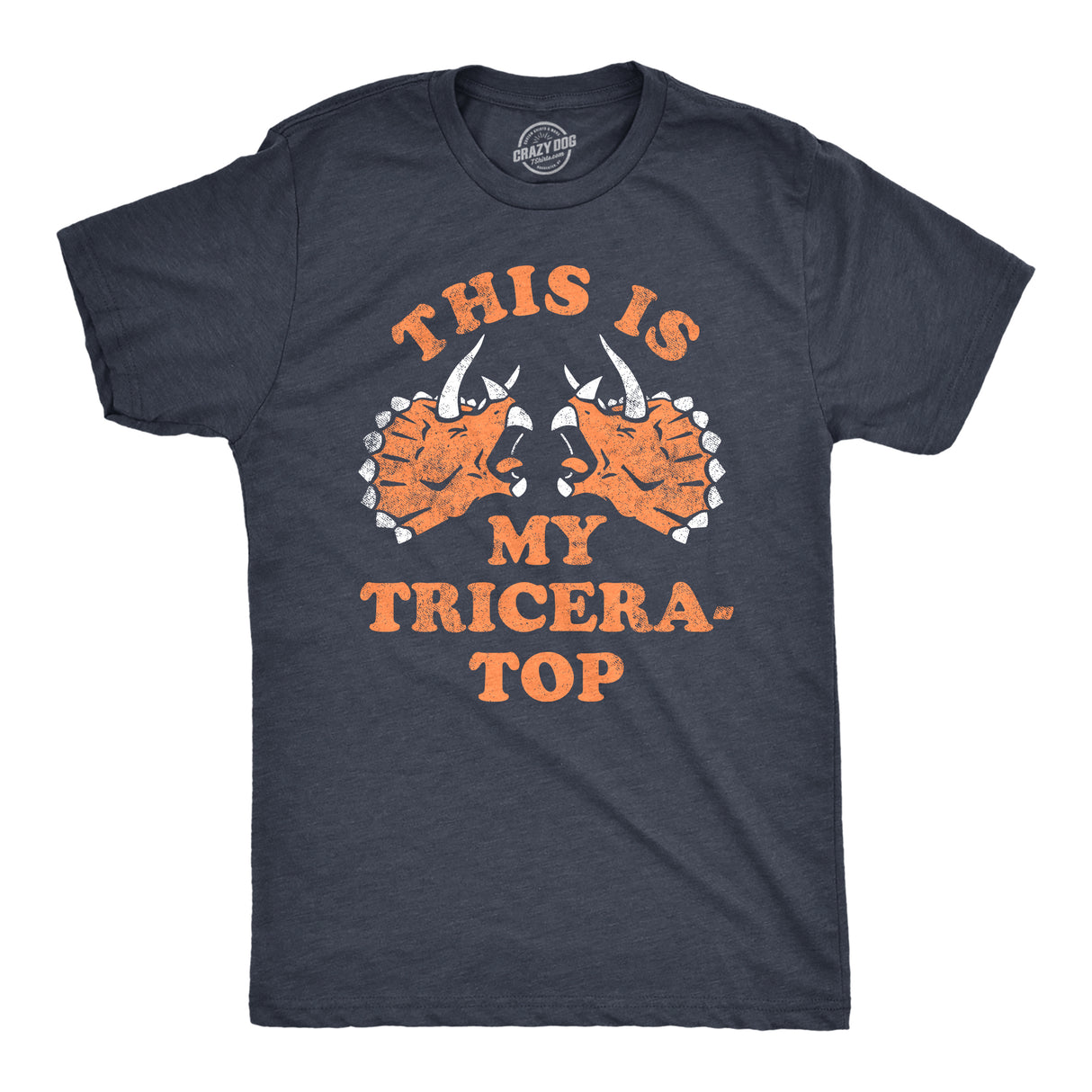 Mens This Is My Tricera Top T Shirt Funny Dinosaur Triceratops Joke Tee For Guys