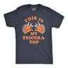 Mens This Is My Tricera Top T Shirt Funny Dinosaur Triceratops Joke Tee For Guys