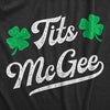 Womens Tits McGee T Shirt Funny St Pattys Day Parade Boobs Adult Humor Tee For Ladies
