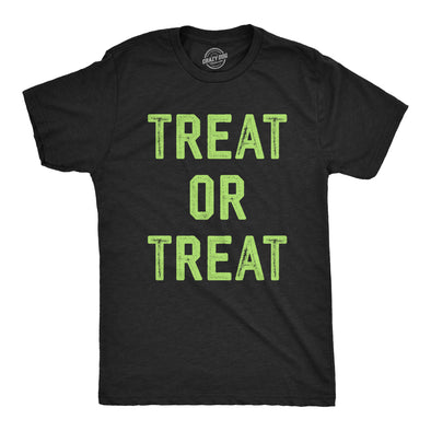 Mens Treat Or Treat T Shirt Funny Halloween Candy Spooky Season Lovers Tee For Guys